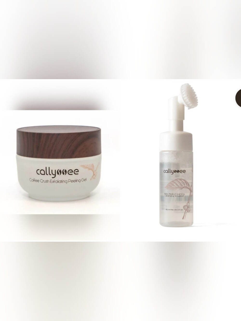 Callyssee Coffee Exfoliating Peeling Gel & Macchiato Foaming Cleansing Scrubber